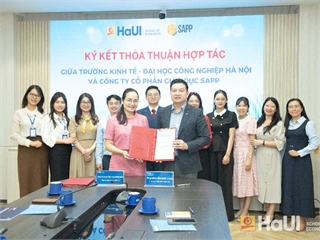 Trường Kinh tế - Đại học Công nghiệp Hà Nội ký kết biên bản ghi nhớ hợp tác với Công ty Cổ phần giáo dục SAPP