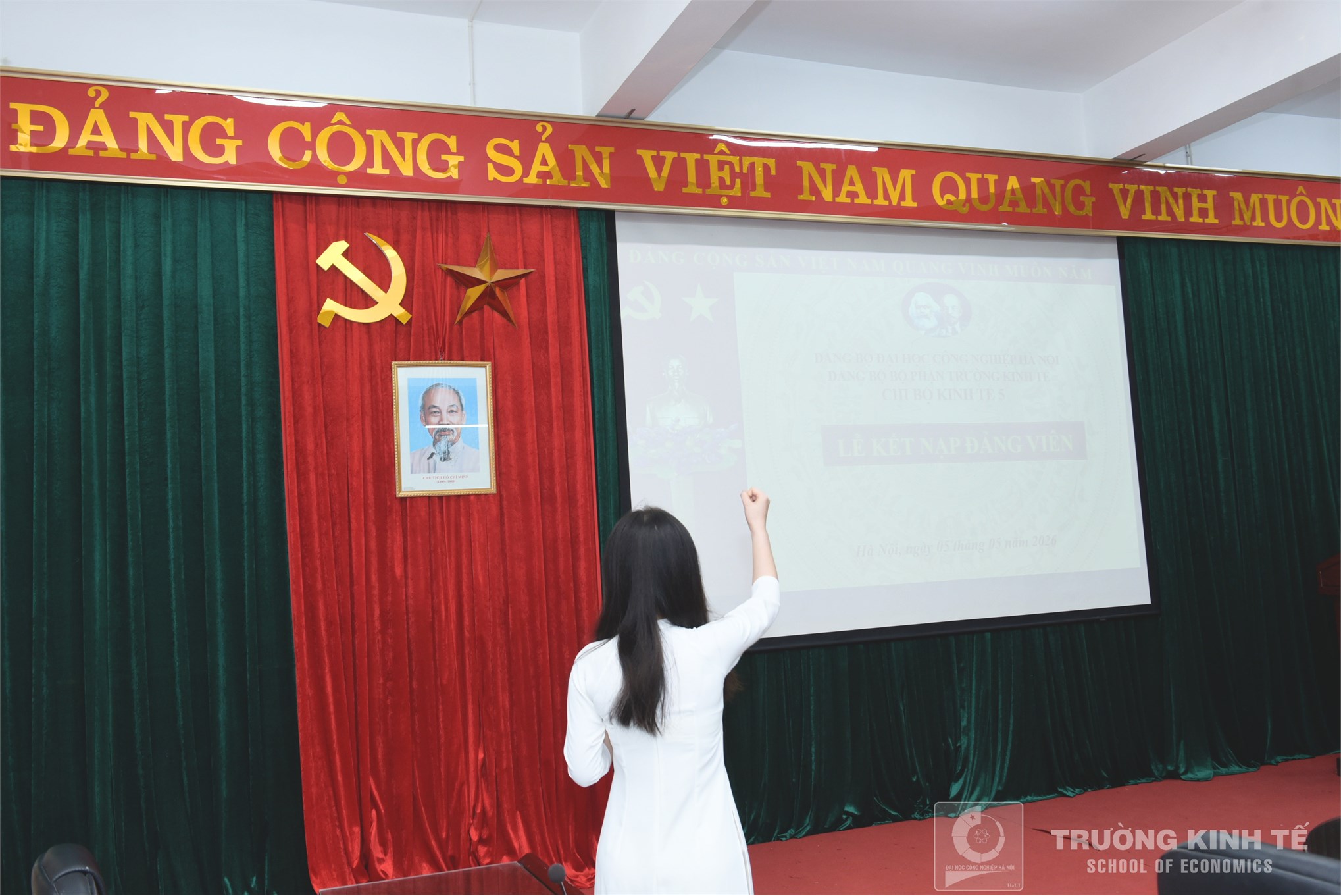 Chi bộ Kinh tế 5 tổ chức Lễ kết nạp Đảng viên mới và sinh hoạt chuyên đề tháng 5/2026
