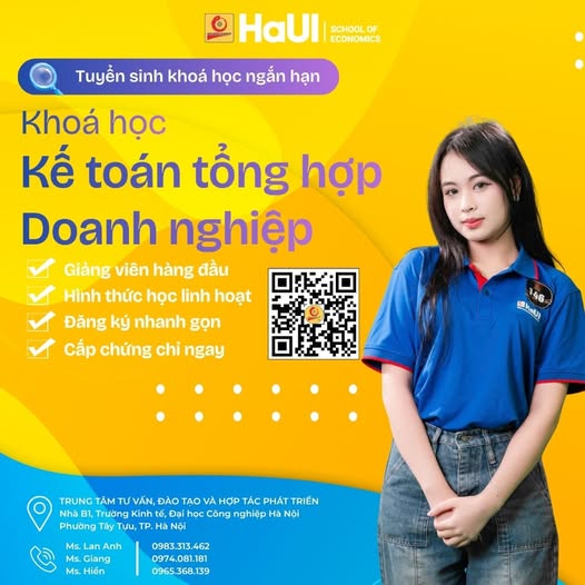 THÔNG BÁO KHAI GIẢNG KHÓA HỌC KẾ TOÁN TỔNG HỢP TRONG DOANH NGHIỆP (Khai giảng dự kiến: 13/05/2026)