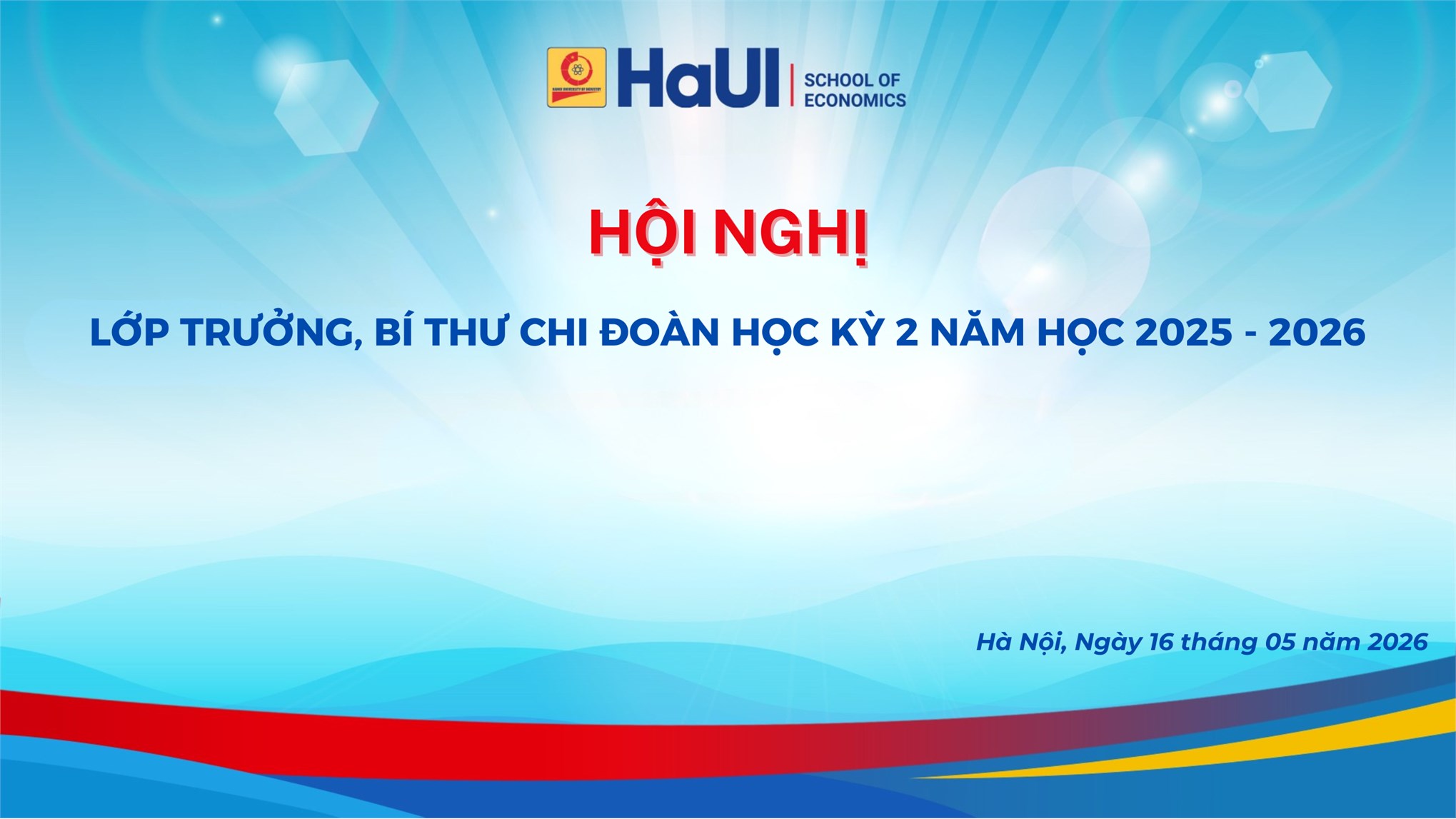 Tổ chức Hội nghị lớp trưởng, bí thư chi đoàn Học kỳ 2 năm học 2025 – 2026