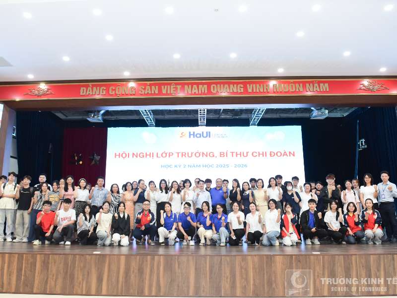 Trường Kinh tế tổ chức Hội nghị Lớp trưởng, Bí thư Chi đoàn Học kỳ 2 năm học 2025 – 2026