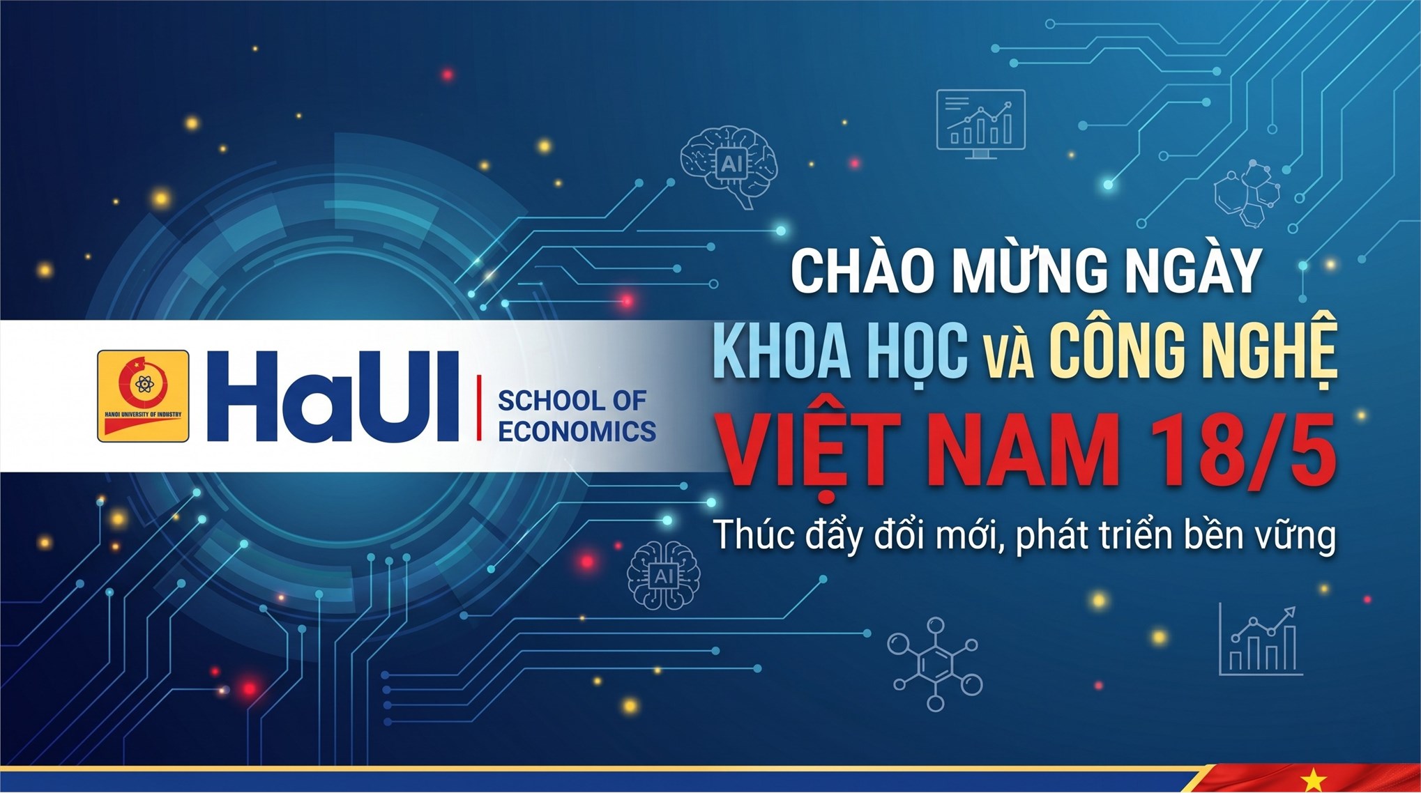 Trường Kinh tế - Đại học Công nghiệp Hà Nội chúc mừng Ngày Khoa học và Công nghệ Việt Nam 18/5