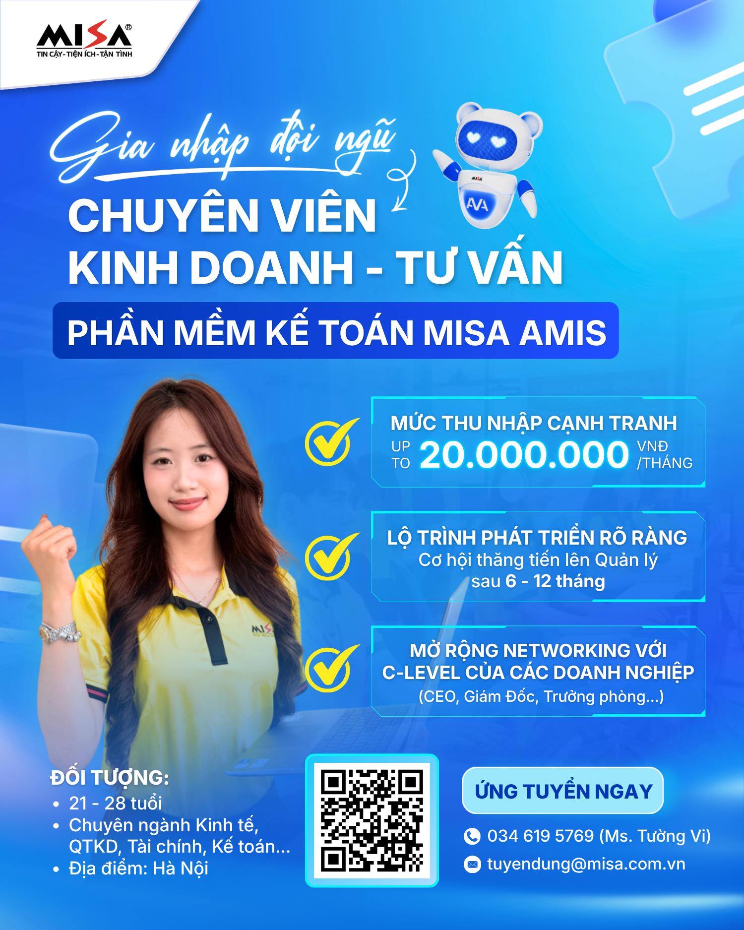 Gia nhập đội ngũ kinh doanh phần mềm kế toán Misa AMIS
