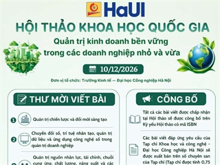 Hội thảo khoa học quốc gia năm 2026: Đi tìm giải pháp quản trị bền vững cho doanh nghiệp nhỏ và vừa