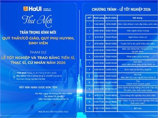 THƯ MỜI THAM DỰ "LỄ TỐT NGHIỆP VÀ TRAO BẰNG TIẾN SĨ, THẠC SĨ, CỬ NHÂN NĂM 2026"