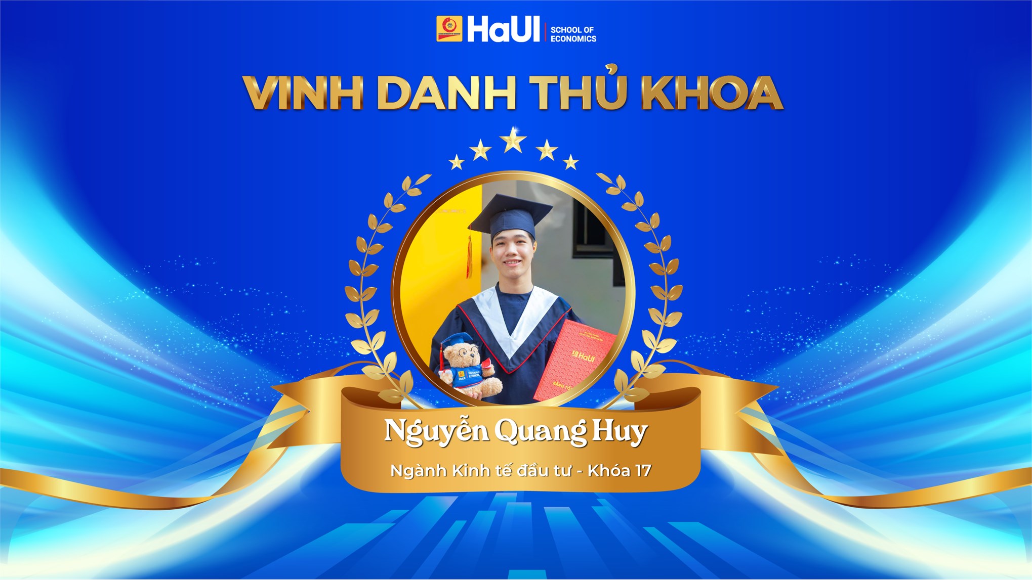 Vinh danh Thủ khoa tốt nghiệp năm 2026 – Ngành kinh tế đầu tư, Trường Kinh tế, Đại học Công nghiệp Hà Nội