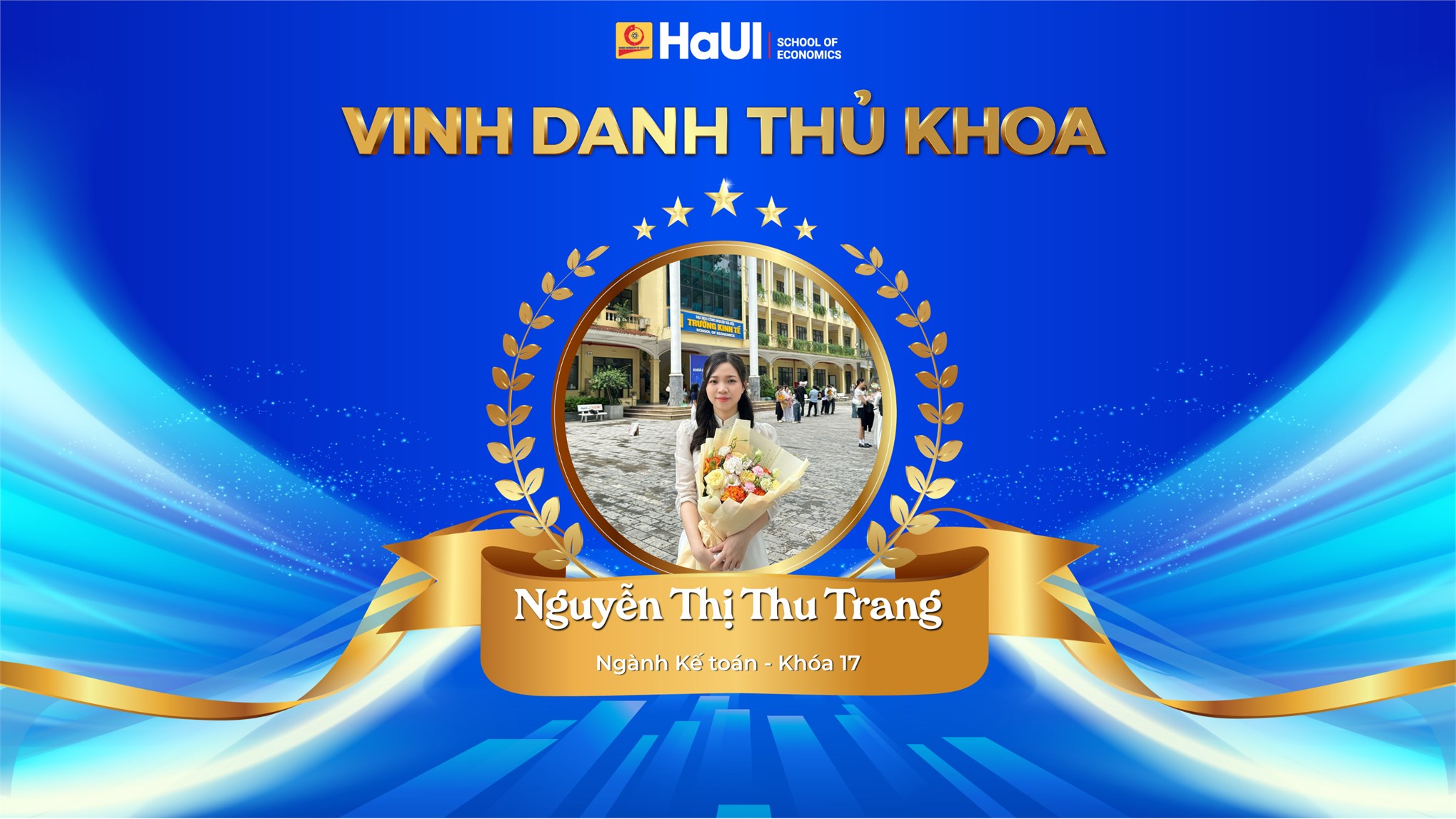Vinh danh Thủ khoa tốt nghiệp năm 2026 - Ngành kế toán, Trường Kinh tế, Đại học Công nghiệp Hà Nội
