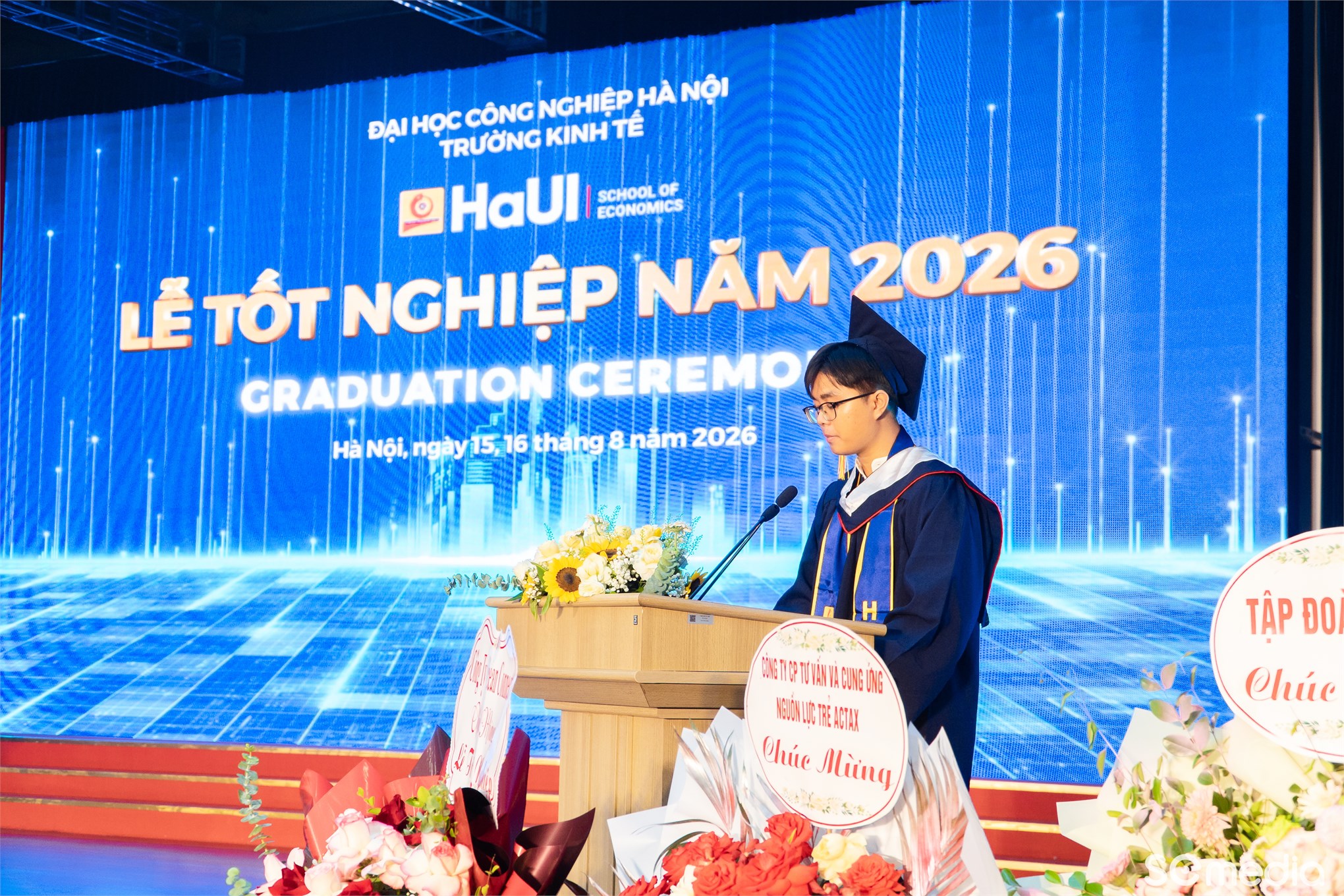 Cảm xúc lắng đọng tại Lễ tốt nghiệp và trao bằng Tiến sĩ, Thạc sĩ, Cử nhân năm 2026 của Trường Kinh tế – Đại học Công nghiệp Hà Nội