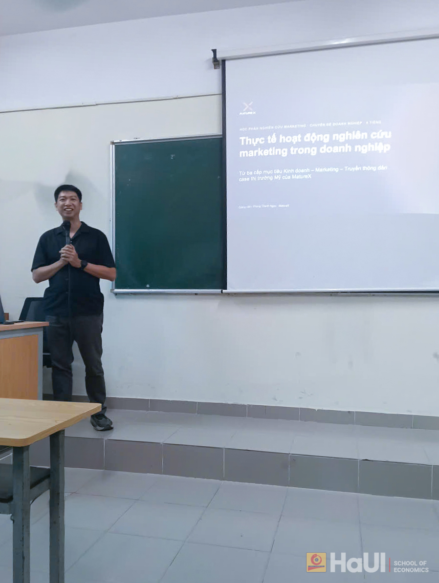 Đưa thực tiễn doanh nghiệp vào giảng đường: Sinh viên Marketing tiếp cận chiến lược nghiên cứu thị trường quốc tế cùng Giám đốc tăng trưởng Maturex