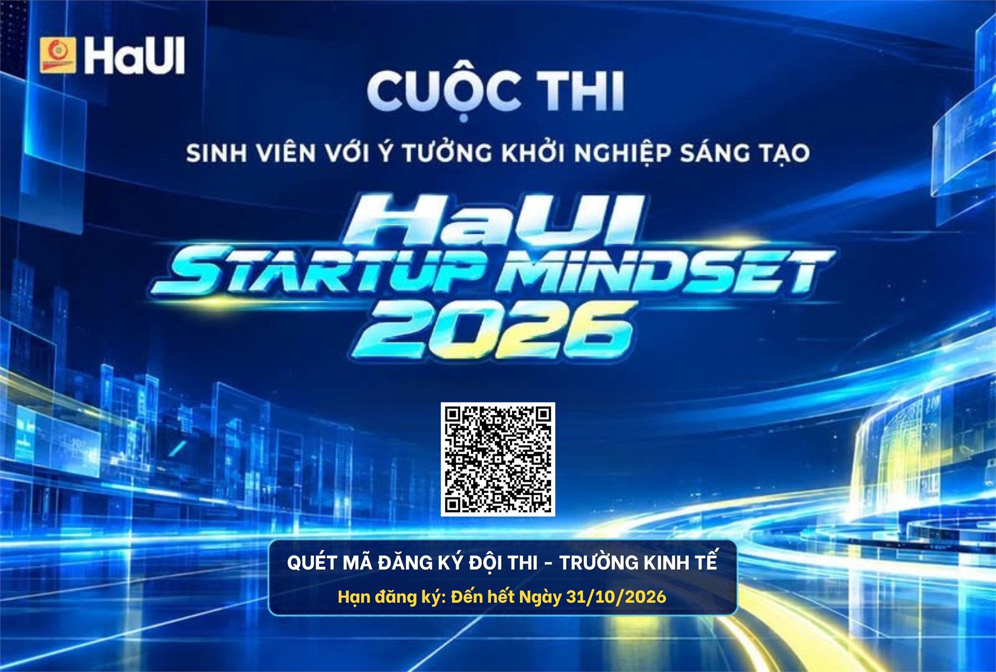 Trường Kinh tế phát động sinh viên tham gia cuộc thi HaUI – Startup mindset 2026